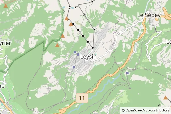 Mapa Leysin