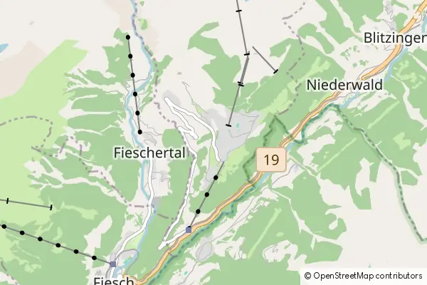 Mapa Bellwald