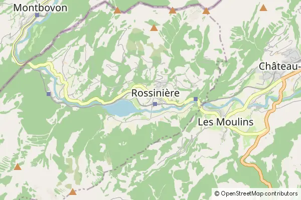 Mapa Rossinière