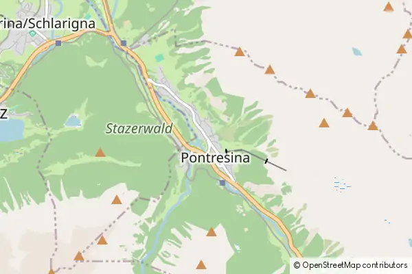 Mapa Pontresina