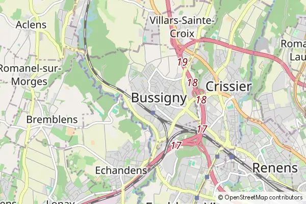 Mapa Bussigny-pres-Lausanne