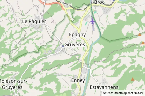 Mapa Gruyères