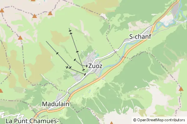 Mapa Zuoz