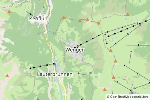 Mapa Wengen