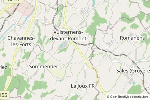 Mapa Vuisternens-Romont