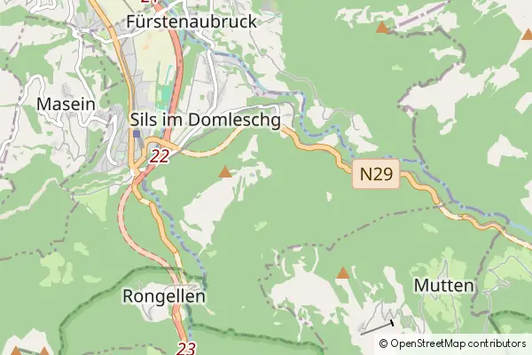 Mapa Sils im Domleschg