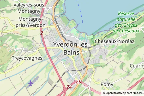 Mapa Yverdon-les-Bains