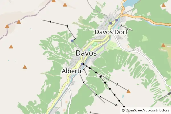 Mapa Davos