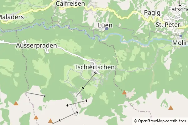 Mapa Tschiertschen