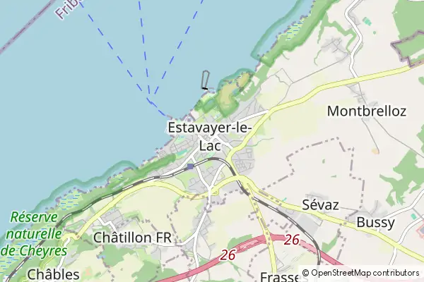 Mapa Estavayer-le-Lac