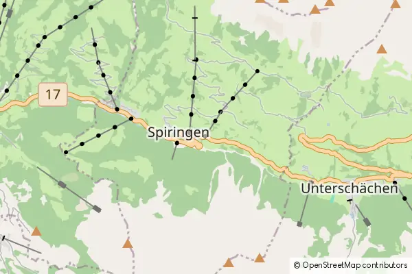 Mapa Spiringen