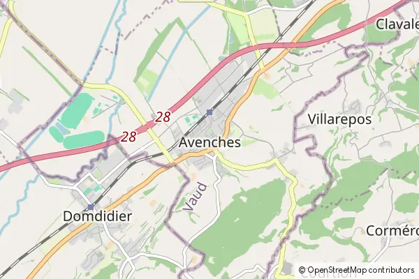 Mapa Avenches