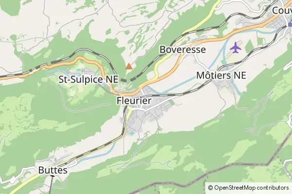 Mapa Val-de-Travers