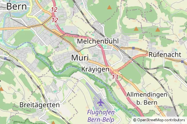 Mapa Muri bei Bern