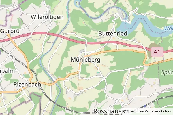 Mapa Mühleberg