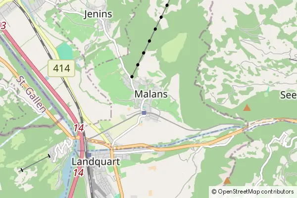 Mapa Malans