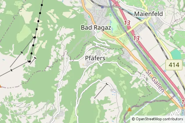 Mapa Pfaefers Dorf