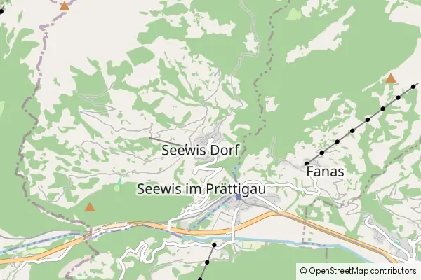 Mapa: Seewis im Prattigau • © OpenStreetMap contributors Mapa Seewis im Prattigau