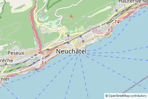 Mapa Neuchâtel