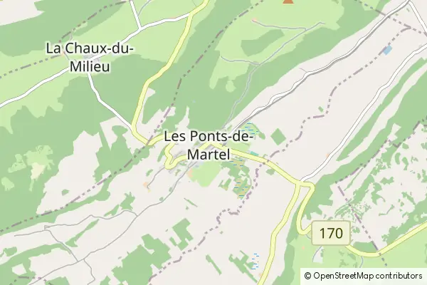 Mapa Les Ponts-de-Martel