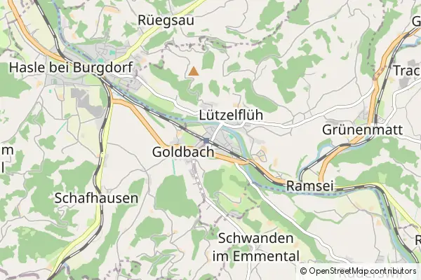 Mapa Lutzelfluh-Goldbach