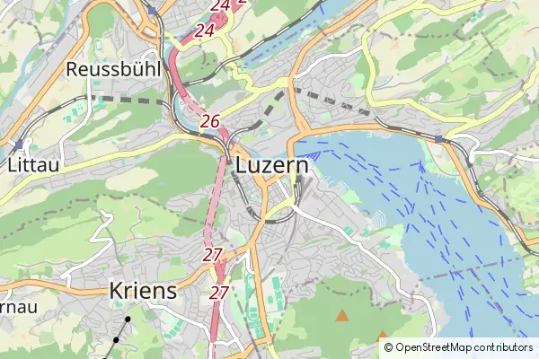 Mapa Lucerne