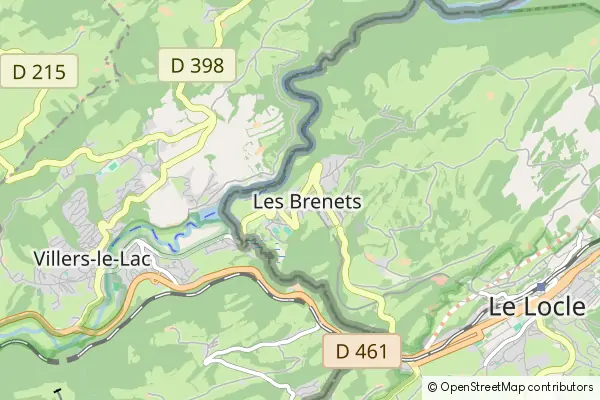 Mapa Les Brenets