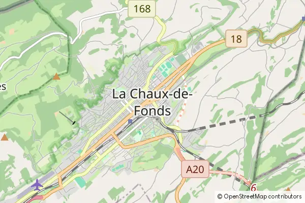 Mapa La Chaux-de-Fonds