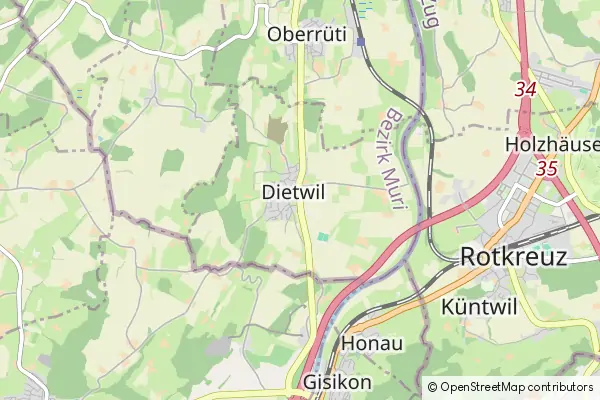 Mapa Dietwil