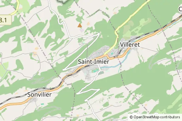 Mapa Saint-Imier