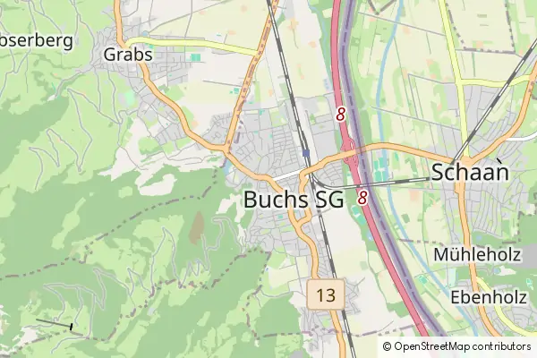 Mapa Buchs St. Gallen