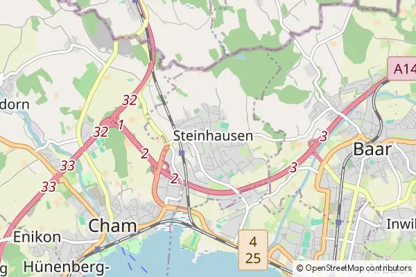 Mapa Steinhausen