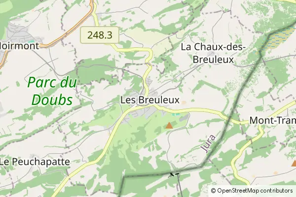 Mapa Les Breuleux