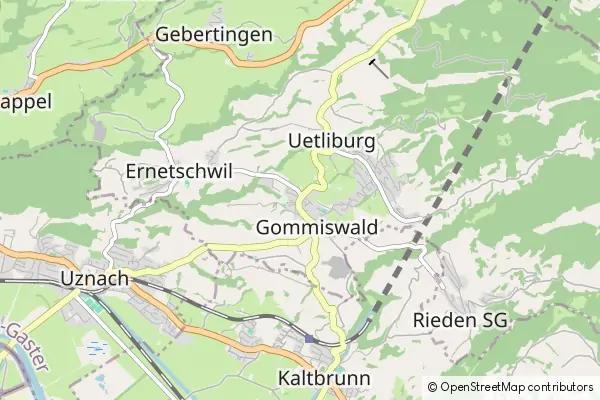 Mapa Gommiswald