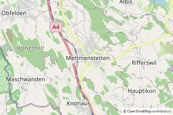 Mapa Mettmenstetten