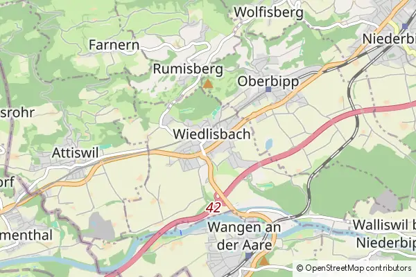 Mapa Wiedlisbach