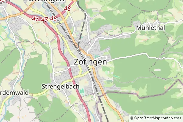 Mapa Zofingen