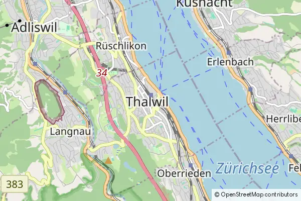 Mapa Thalwil