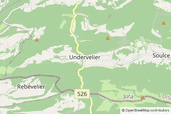 Mapa Undervelier