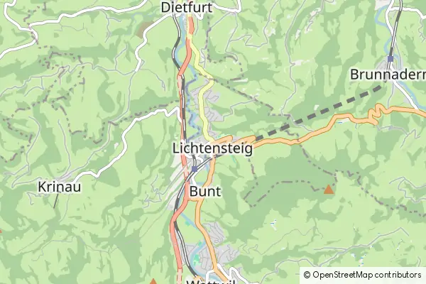 Mapa Lichtensteig