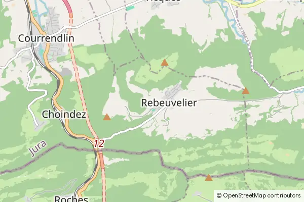 Mapa Rebeuvelier