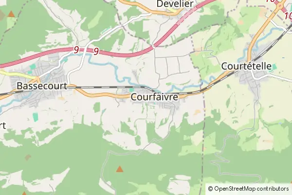 Mapa Courfaivre