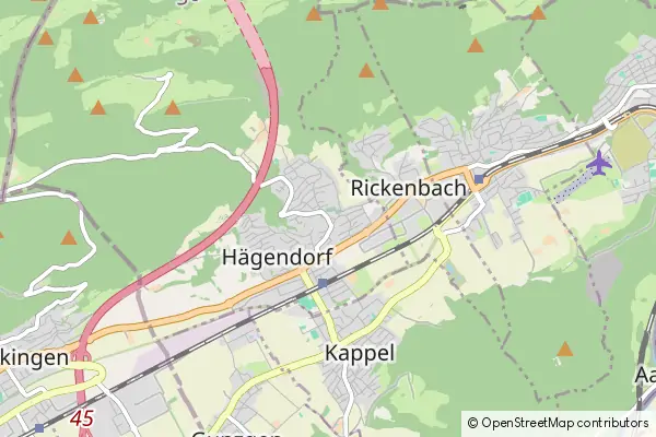 Mapa Haegendorf