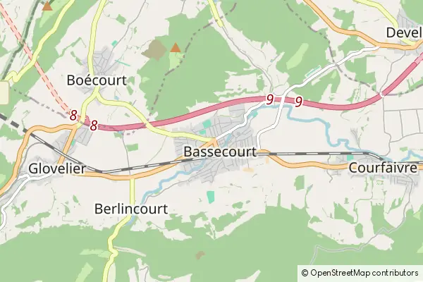 Mapa Bassecourt