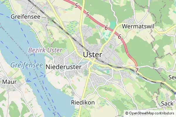 Mapa Uster