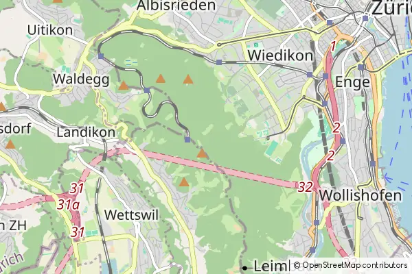 Mapa Uetliberg