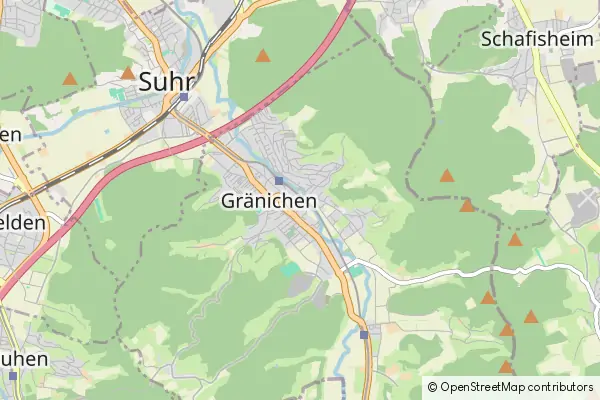 Mapa Granichen