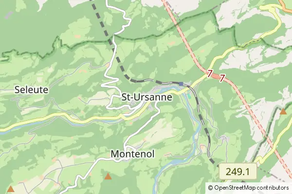 Mapa Saint-Ursanne