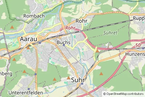 Mapa Buchs Aargau