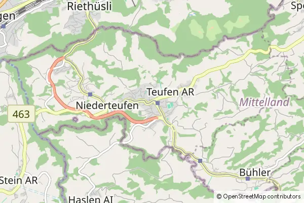 Mapa Teufen